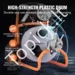 Automatinė vamzdžių valymo mašina su spirale | 23 m x 9,5 mm plieninis kabelis | Kanalizacijos valiklis su automatinės įvorkos sistema - Image 6