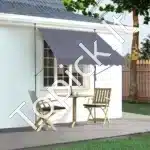 Balkoninė markizė su rankenė, 250×120 cm, pilka - Image 8