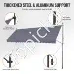 Balkoninė markizė su rankenė, 450×120 cm, pilka - Image 2