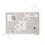Balta Kamštinė Lenta su Lininiu Paviršiumi – 762 x 508 mm, Sieninė, Biurui ir Namams - Image 7