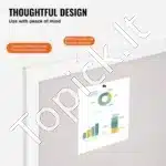 Balta Kamštinė Lenta su Lininiu Paviršiumi – 90 x 60 cm, Su MDF Rėmu, Biurui, Namams ir Mokyklai - Image 4