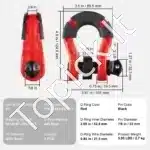 D formos šacklių rinkinys (2 vnt.) | 19 mm x 22 mm varžtinis kaištis | 30 000 kg atsparumas - Image 3