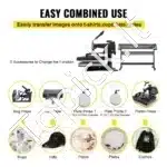 Daugiafunkcinis 5-in-1 Karščio Presas ir 135 cm Vinylio Pjovimo Plotteris | Galingas Rinkinys Amato Meistrams - Image 7