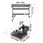 Daugiafunkcinis 5-in-1 Karščio Presas ir 135 cm Vinylio Pjovimo Plotteris | Galingas Rinkinys Amato Meistrams - Image 8