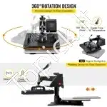 Daugiafunkcinis 5-in-1 Karščio Presas ir 135 cm Vinylio Pjovimo Plotteris | Galingas Rinkinys Amato Meistrams - Image 4