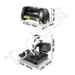 Daugiafunkcinis 5-in-1 Karščio Presas ir 35 cm Vinylio Pjovimo Plotteris | Galingas Rinkinys Amato Meistrams - Image 8