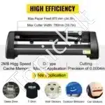 Daugiafunkcinis 5-in-1 Karščio Presas ir 87 cm Vinilo Pjovimo Plotteris su Stovu | Galingas Šilumos Presas Ir Pjaustyklė - Image 3