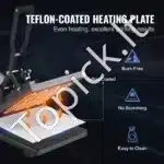 Daugiafunkcinis Karščio Presas 38x38 cm | Profesionalus Termo Presas Marškinėlių, Pagalvių, Keramikos Spaudai - Image 4