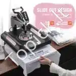 Daugiafunkcinis Karščio Presas 8-in-1 Juodos Spalvos | Termo Presas Spaudai Ant Marškinėlių, Puodelių, Kepuraičių ir Kitų Gaminių 38x38 cm - Image 3