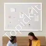 Didelė Balta Kamštinė Lenta su Lininiu Paviršiumi – 120 x 90 cm, Sieninė, Biurui ir Namams - Image 6