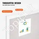 Didelė Balta Kamštinė Lenta su Lininiu Paviršiumi – 120 x 90 cm, Sieninė, Biurui ir Namams - Image 4