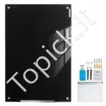 Didelė Magnetinė Stiklinė Lenta – 90 x 60 cm, Juoda, Be Rėmo, Ideali Biurui ir Klasėms - Image 8