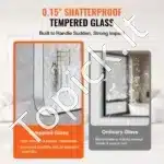 Didelis stačiakampis vonios veidrodis makiažui – 182,8×81,3×2,5 cm - Image 7