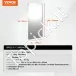 Didelis stačiakampis vonios veidrodis makiažui – 182,8×81,3×2,5 cm - Image 3