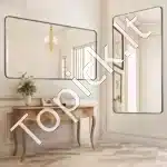 Didelis stačiakampis vonios veidrodis makiažui – 182,8×91,5×2,5 cm - Image 2