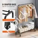 Drabužių stovas su ratukais ir dviguba pakaba - Image 5