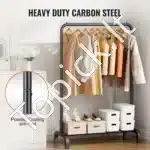 Drabužių stovas su ratukais ir dviguba pakaba - Image 6