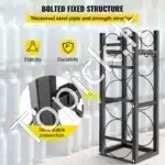 Dujų balionų stovas – 2×13,6 kg + 3 mažesni balionai, plieninis rėmas - Image 6