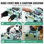 Dvigubas tumblerių presas 2× stotelės – sublimacijai nuo 325 ml iki 887 ml (11–30 oz) puodelių - Image 5