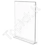 Dvipusiai Akriliniai Reklaminiai Stoveliai (6 vnt.) – 200x45x235 mm, Meniu / Informacijos Laikikliai - Image 8