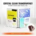 Dvipusiai Akriliniai Reklaminiai Stoveliai (6 vnt.) – 200x45x235 mm, Meniu / Informacijos Laikikliai - Image 2