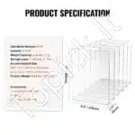 Dvipusiai Akriliniai Reklaminiai Stoveliai (6 vnt.) – 200x45x235 mm, Meniu / Informacijos Laikikliai - Image 6