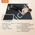 EVA Putų Grindų Kilimėlių Rinkinys 25 dalių – 61 x 61 cm, Juodas su Mėlynais Taškeliais - Image 4