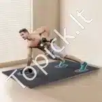 EVA Putų Grindų Kilimėlių Rinkinys 25 dalių – 61 x 61 cm, Juodas su Mėlynais Taškeliais - Image 2