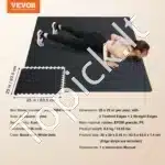 EVA Putų Grindų Kilimėlių Rinkinys 6 dalių – 61 x 61 cm, Juodas su Baltais Taškeliais - Image 3