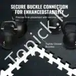 EVA Putų Grindų Kilimėlių Rinkinys 6 dalių – 61 x 61 cm, Juodas su Mėlynais Taškeliais - Image 5