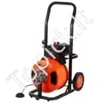 Elektrinė Vamzdžių Valymo Mašina – 23 m x 12.7 mm Plieninio Kabelio Spiralė, 1500 aps./min. Variklis, su 4 Antgaliais - Image 8