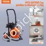 Elektrinė kanalizacijos valymo mašina 220V | 30 m x 9,5 mm spiralinė viela | 1500 aps./min | Vamzdžių valymo įranga su plieniniu kabeliu - Image 8