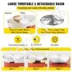 Elektrinė keramikos ratlankio staklė 350 W – 25 cm sukimo diskas, pedalas + rankinis valdymas - Image 7