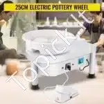 Elektrinė keramikos ratlankio staklė su 25 cm disku – 350 W galia, pėdos pedalas, reguliuojamas greitis - Image 7