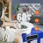 Elektrinė keramikos rato staklė 25 cm | 350 W | LCD ekranas + pedalas - Image 6