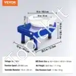 Elektrinė keramikos rato staklė 25 cm | 350 W | LCD ekranas + pedalas - Image 7