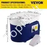 Elektrinė keramikos rato staklė 25 cm | 350 W | su pėdos pedalu – profesionaliam molio formavimui - Image 3