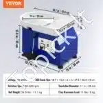 Elektrinė keramikos rato staklė 28 cm | 350 W | LCD ekranas + pedalas - Image 7