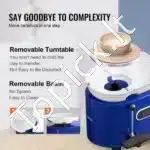 Elektrinė keramikos rato staklė 28 cm | 450 W galia | su pėdos pedalu ir LCD ekranu - Image 7