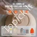 Elektrinė keramikos rato staklė 28 cm | 450 W galia | su pėdos pedalu ir LCD ekranu - Image 5