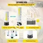 Elektrinė keramikos rato staklė – 28 cm skersmens diskas, 450 W galia, su LCD ekranu ir pėdos pedalu - Image 6