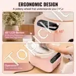 Elektrinės keramikos rato staklės 25 cm | 350 W | LCD ekranas + pedalas - Image 6