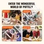 Elektrinės keramikos rato staklės 25 cm | 350 W | LCD ekranas + pedalas - Image 5