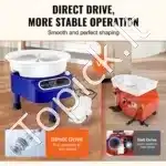 Elektrinės keramikos rato staklės 25 cm | 350 W | LCD ekranas + pedalas – tylus - Image 3