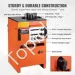 Elektrinis hidraulinis armatūros lenkimo ir pjovimo įrenginys 1700 W – 4–25 mm, 0°–180° kampas - Image 4