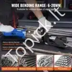 Elektrinis hidraulinis armatūros lenkimo įrenginys 1500 W – 6–20 mm, 0°–90° kampas - Image 4