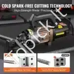 Elektrinis hidraulinis armatūros pjaustymo įrenginys 1500 W – 4–22 mm Ø, ultragreitas ir mobilus - Image 4