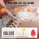 Elektrinis keramikos žiedimo ratas su lietimui jautriu ekranu (350 W, 28 cm, rožinis) - Image 3