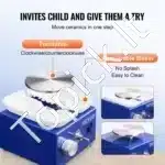 Elektrinis mini keramikos ratelis – 10 cm diskas, 300 W galia, su pėdos pedalu - Image 3