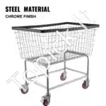 Erdvus Vielinis Skalbinių Vežimėlis  158 Litrų Talpa, Su 12.5 cm Ratukais - Image 3